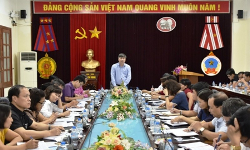 Giám đốc BHXH TP Hà Nội Nguyễn Đức Hòa phát biểu chỉ đạo hội nghị