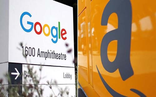 Google và Amazon được cho là sẽ khiến các ngân hàng truyền thống và thậm chí các hãng fintech phải dè chừng. Ảnh: CNBC
