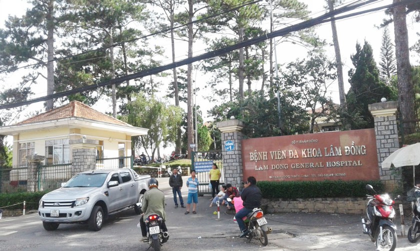 Bệnh viện Đa Khoa Lâm Đồng- nơi xảy ra sự việc cháu bé bị tử vong