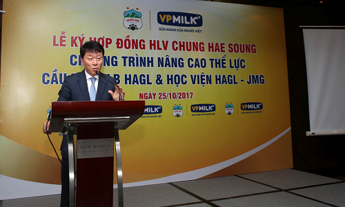 GĐKT Chung Hae Soung phát biểu tại lễ ký kết