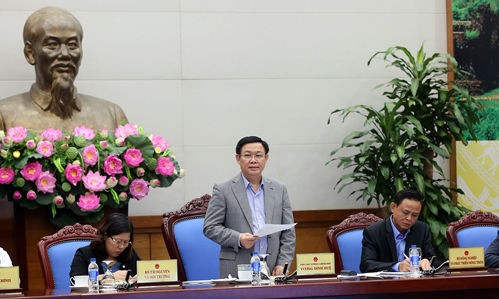Phó Thủ tướng Vương Đình Huệ chủ trì hội nghị. Ảnh: VGP/Thành Chung