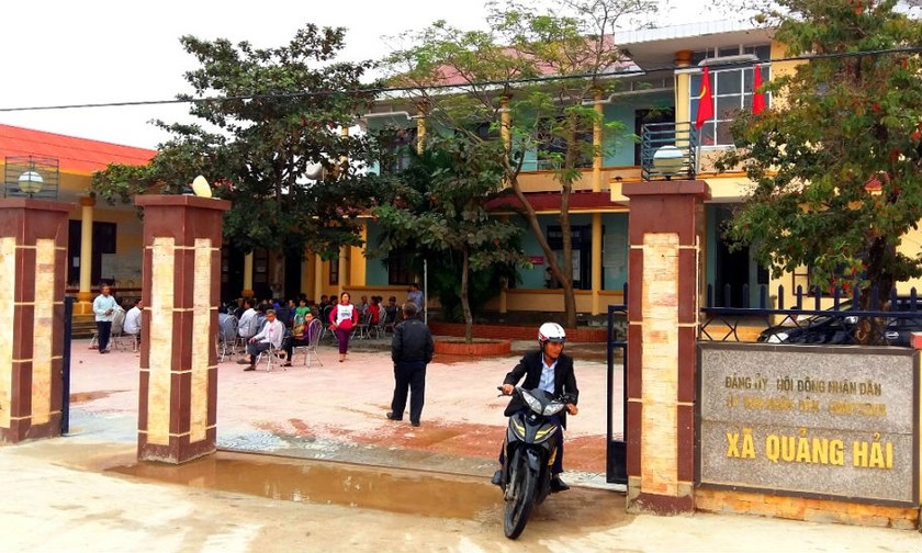 Trụ sở xã Quảng Hải – nơi ông Sơn đang giữ chức vụ Phó Bí thư thường trực