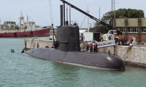 Tàu ngầm ARA San Juan tại cảng. Ảnh: Wikipedia/VnE