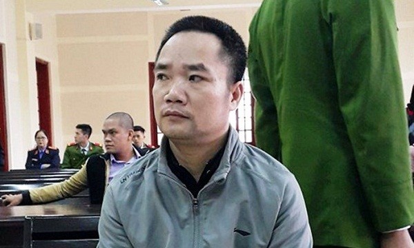 Nguyễn Văn Thái trong phiên xét xử. Ảnh ANTĐ