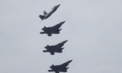 Các máy bay F-22 của Mỹ. Ảnh: Yonhap/VnExpress