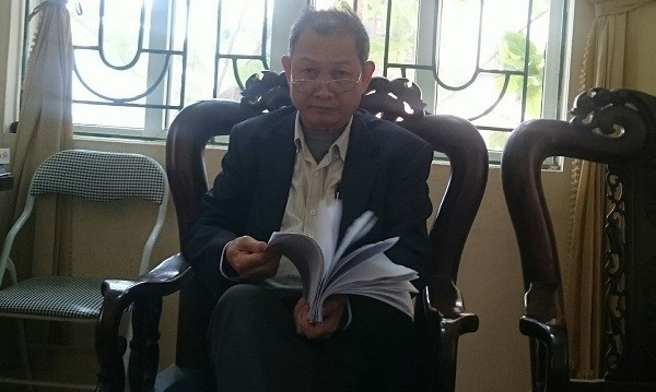 Ông Đỗ Đăng Sửu - Chủ tịch UBND xã Tiến Thắng tại buổi làm việc với phóng viên Báo PLVN