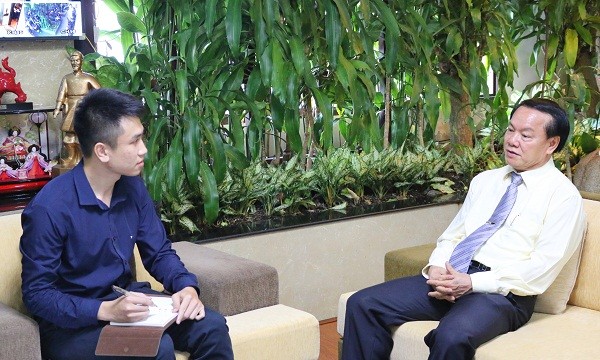 Ông Lê Thanh Thuấn  - Chủ tịch HĐQT Tập đoàn Sao Mai trả lời phỏng vấn