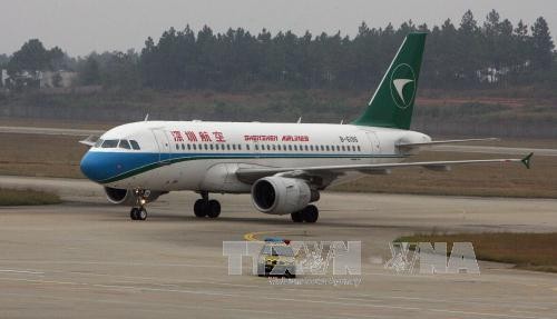 Máy bay Airbus A320 của Hãng hàng không Shenzhen Airlines tại sân bay Changsha, Hồ Nam, Trung Quốc. Ảnh: AFP/TTXVN