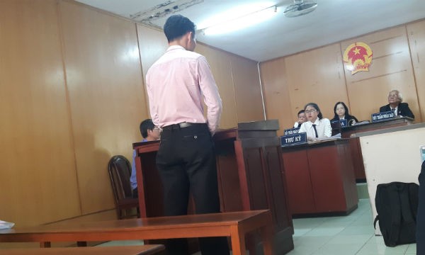 Bị cáo Huyền tại phiên tòa