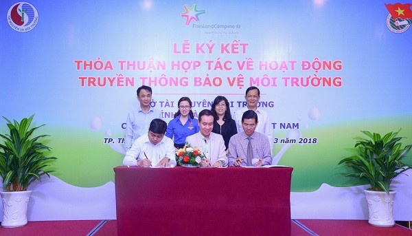 Ký kết hợp tác giữa Sở Tài Nguyên Môi Trường, Tỉnh Đoàn tỉnh Bình Dương và Công ty FrieslandCampina Việt Nam