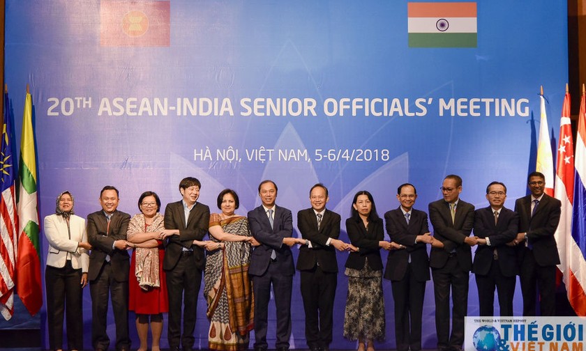 Các quan chức cấp cao ASEAN - Ấn Độ tại cuộc họp. Ảnh: Báo TG&VN