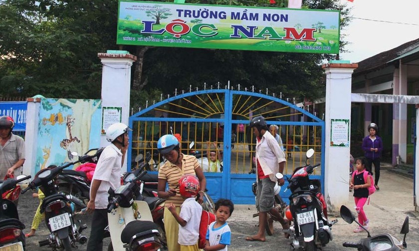 Trường Mầm non xã Lộc Nam, huyện Bảo Lâm – một trong những trường có giáo viên bị yêu cầu truy thu tiền trợ cấp