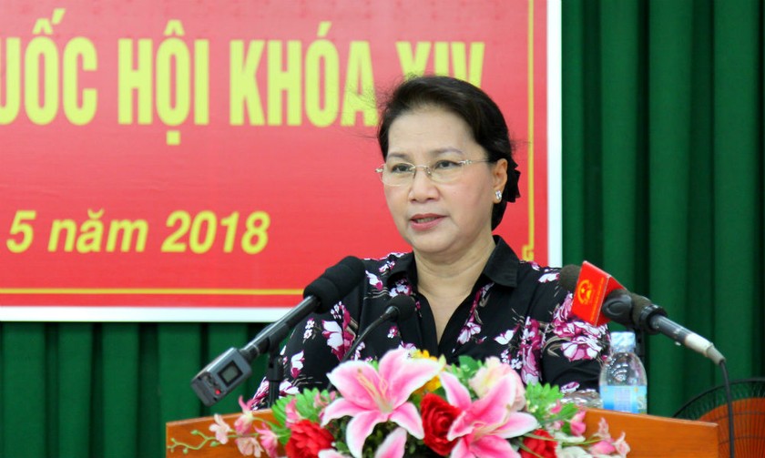 Chủ tịch Quốc hội Nguyễn Thị Kim Ngân tại buổi tiếp xúc