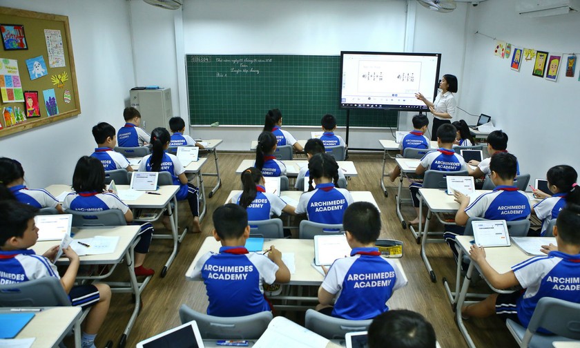 Dự án giáo dục thông minh Smart Education đang được triển khai thử nghiệm tại Trường Tiểu học Archimedes Academy (Hà Nội)
