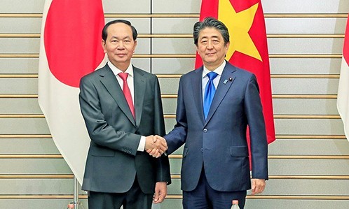 Chủ tịch nước Trần Đại Quang hội đàm với Thủ tướng Nhật Bản Shinzo Abe