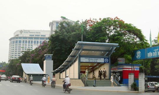 Phối cảnh Ga S9 trên phố Kim Mã của tuyến đường sắt đô thị Nhổn – Ga Hà Nội