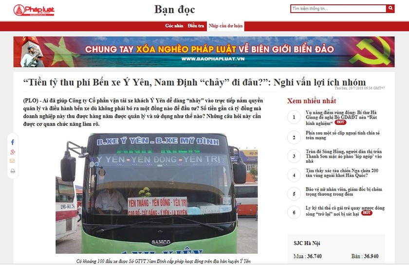 Vụ “Tiền tỷ thu phí bến xe Ý Yên “chảy” đi đâu?”: Chủ tịch UBND tỉnh Nam Định chỉ đạo kiểm tra