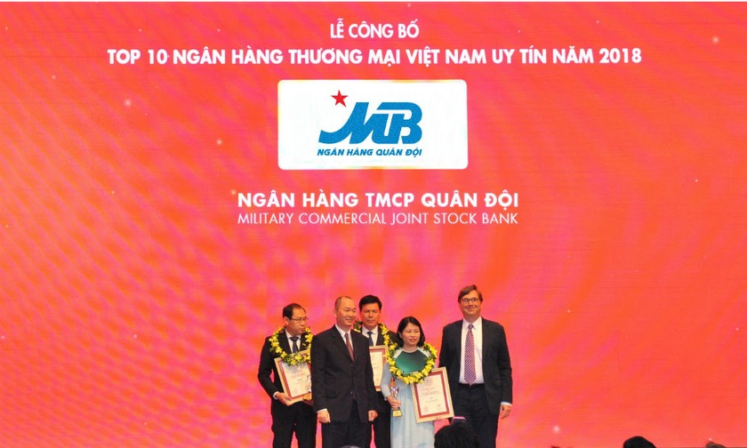 MB thăng hạng trong TOP 10 Ngân hàng thương mại Việt Nam uy tín năm 2018