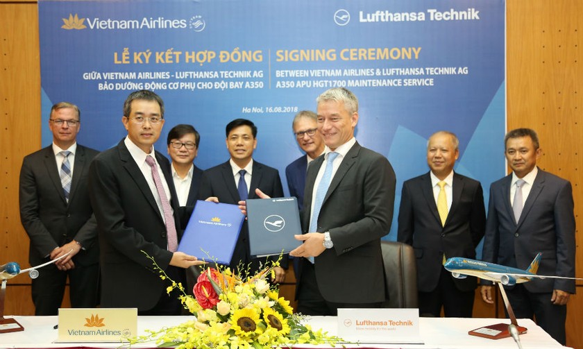 Lufthansa Technik AG sẽ cung cấp dịch vụ bảo dưỡng đội tàu bay A350 của Vietnam Airlines trong vòng 3 năm