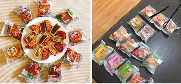 Loại bánh mini và quảng cáo là “bánh nội địa Đài Loan” được rao bán trên facebook. Ảnh: Diệu Anh