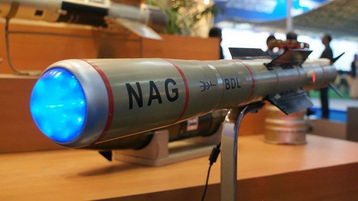 Tên lửa Nag do Ấn Độ phát triển. Ảnh ANTĐ