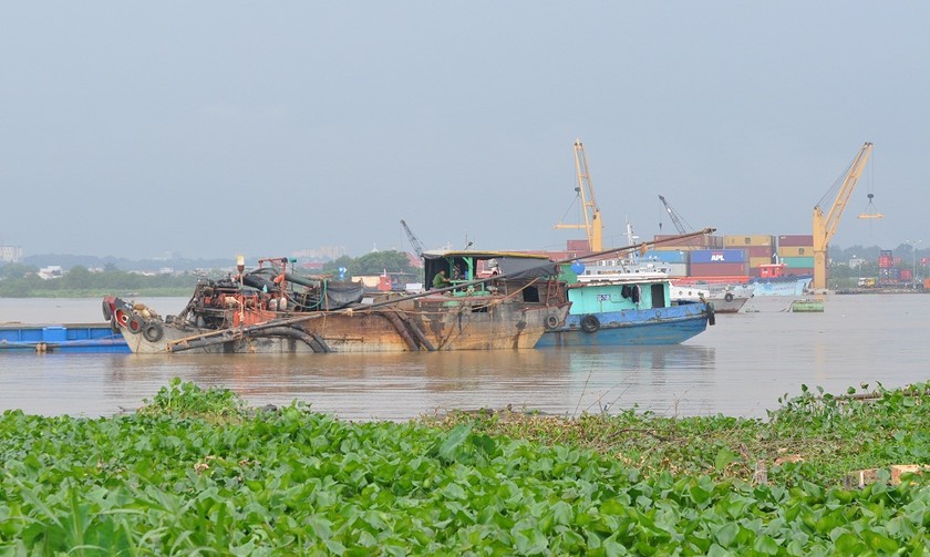 Bắt quả tang 3 tàu "khủng" khai thác cát trái phép trên sông Đồng Nai