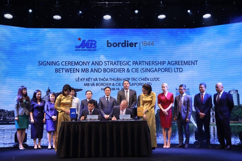 Ngân hàng Quân Đội ký kết thỏa thuận hợp tác chiến lược với Bordier & Cie Singapore