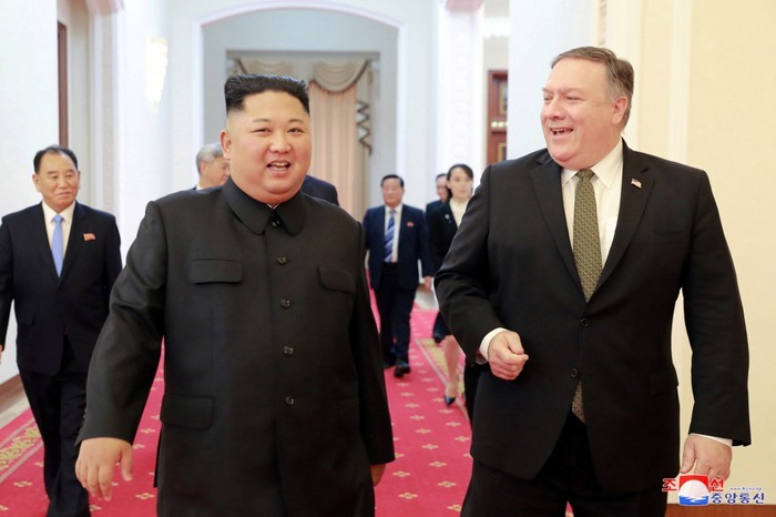 Ngoại trưởng Mỹ tới Triều Tiên gặp lãnh đạo Kim Jong-un. (Ảnh: KCNA/Reuters)