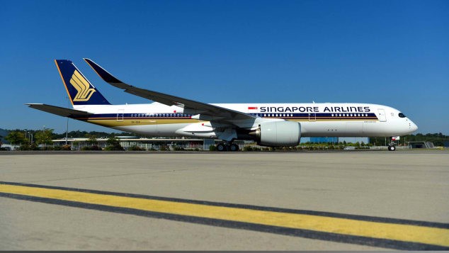 Máy bay Airbus A350-900 ULR của Singapore Airlines. Ảnh: CNN/Zing