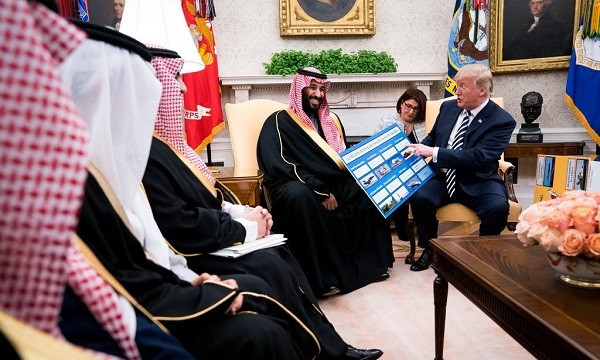 Tổng thống Mỹ Trump và Thái tử Ả rập Xê-út Mohammed bin Salman tại Nhà Trắng hồi tháng 3