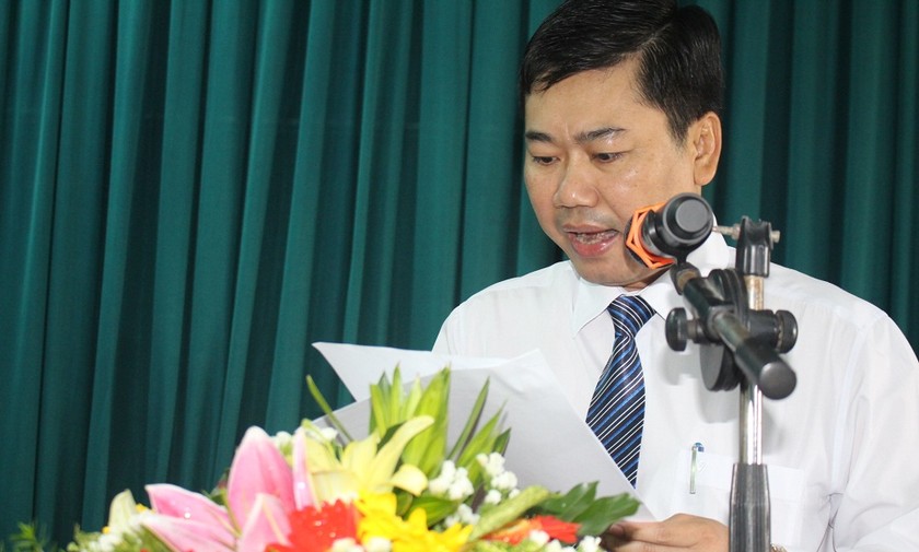 Đồng chí Viên Hồng Tiến – Giám đốc Sở Tư pháp tỉnh Đồng Nai phát biểu tại cuộc thi