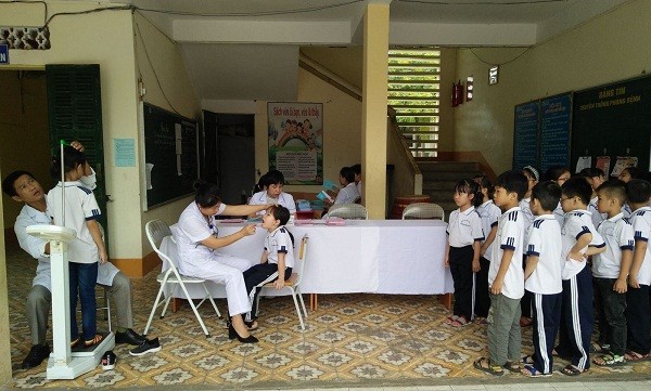 Chăm sóc sức khỏe ban đầu tại Trường Tiểu học Bế Văn Đàn (TP Điện Biên Phủ, tỉnh Điện Biên)