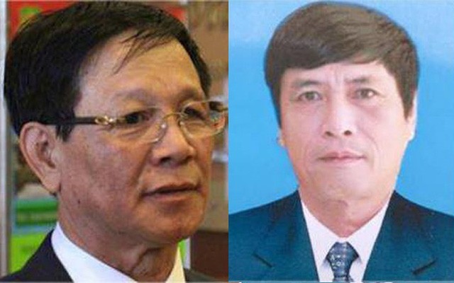 Ông Phan Văn Vĩnh (trái) và ông Nguyễn Thanh Hóa thời điểm chưa bị khởi tố,
tạm giam