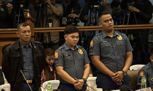 Ba sĩ quan cảnh sát Philippines bị kết án vì sát hại thiếu niên 17 tuổi, từ trái qua: Arnel Oares, Jerwin Cruz, Jeremias Pereda. Ảnh: BBC/VnE