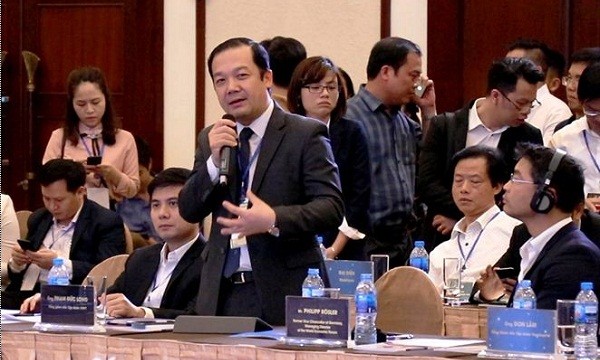 Tổng Giám đốc Tập đoàn VNPT Phạm Đức Long  tại Diễn đàn Thanh niên khởi nghiệp 2018
