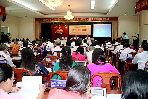 Quang cảnh kỳ họp thứ 8, HĐND tỉnh Đồng Nai khóa IX. Ảnh Báo LĐĐN
