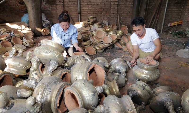 Cơ sở sản xuất của ông Đỗ Xuân Yên (huyện Thuận Thành, Bắc Ninh) được gây dựng từ nguồn vốn chính sách. Ảnh: Trần Việt