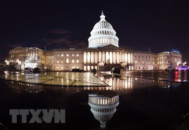 Tòa nhà Quốc hội Mỹ tại Washington D.C. (Nguồn: THX/TTXVN)