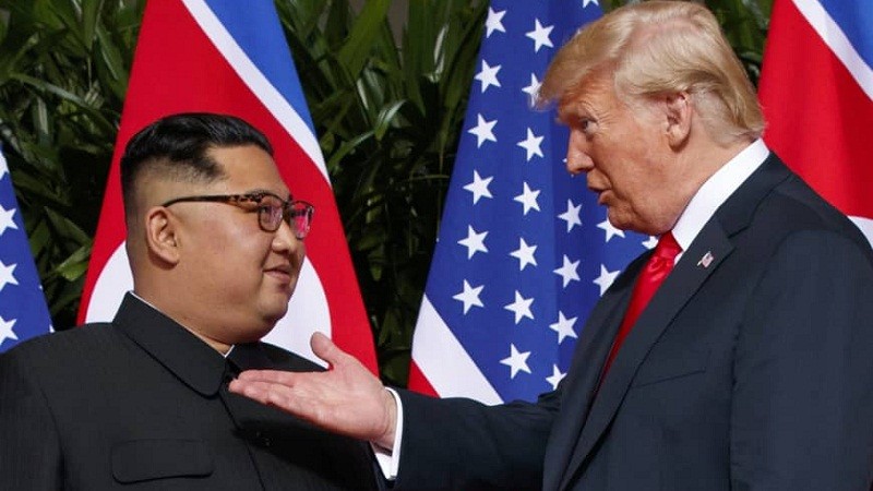 Ông Kim và ông Trump tại hội nghị thượng đỉnh lịch sử diễn ra tại Singapore