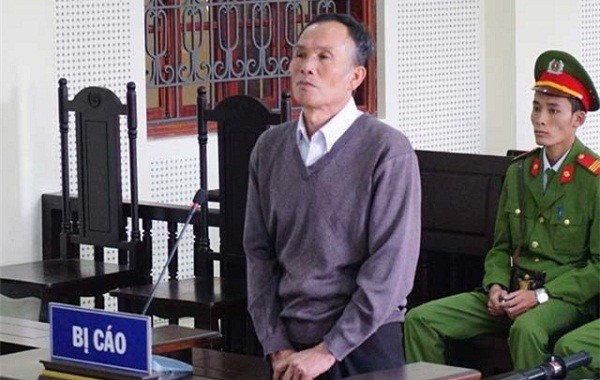 Bị cáo Trần Văn Hóa tại phiên tòa