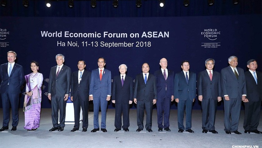 Lãnh đạo các nước dự Diễn đàn Kinh tế thế giới (WEF) về ASEAN tổ chức tại Việt Nam
