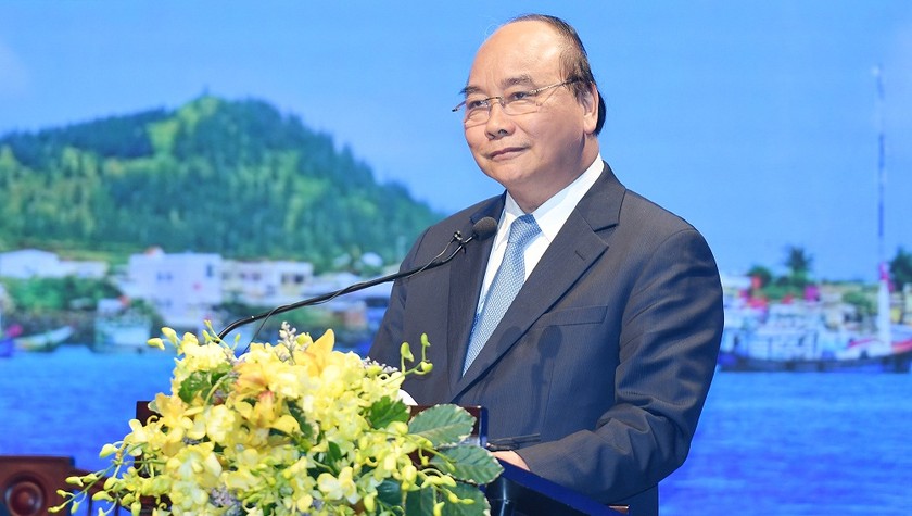 Thủ tướng phát biểu tại Hội nghị phát triển du lịch miền Trung - Tây Nguyên. Ảnh VGP/Quang Hiếu