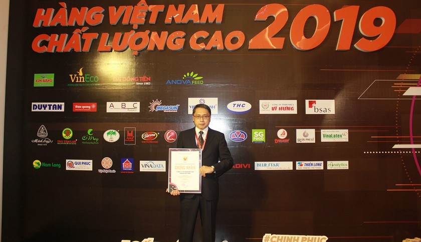 Ông Ni Chih Hao - Phó Tổng Giám đốc thường trực Vedan Việt Nam tại Lễ Vinh danh các doanh nghiệp HVNCLC 2019