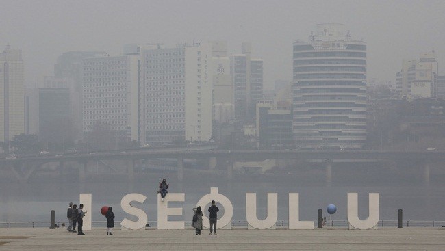 Ô nhiễm bụi mịn đang hoành hành ở Hàn Quốc