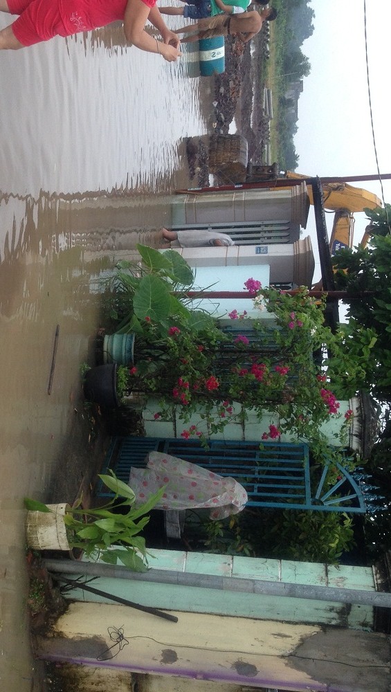Ngôi nhà của bà Hiền ngập nặng mỗi khi trời mưa