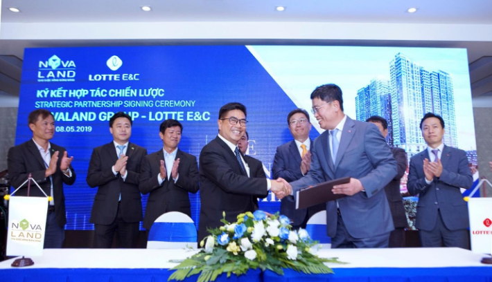 Lotte E&C trở thành Nhà thầu thi công chính cho 3 dự án căn hộ cao cấp do Novaland phát triển