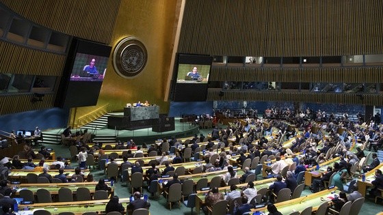 Đại hội đồng LHQ bầu các Ủy viên không thường trực HĐBA nhiệm kỳ 2020 - 2021. Ảnh: UN
