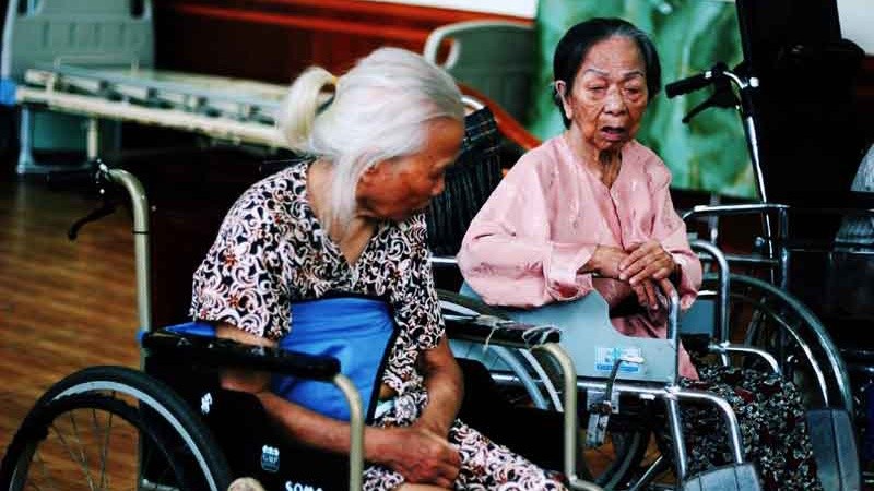 Khung cảnh một viện dưỡng lão tại Hà Nội