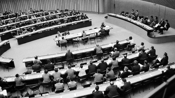 Phiên họp thứ 3 của Hội nghị Luật Biển lần thứ 3 của Liên Hợp quốc (LHQ) khai mạc ngày 18/3/1975. Ảnh: LHQ