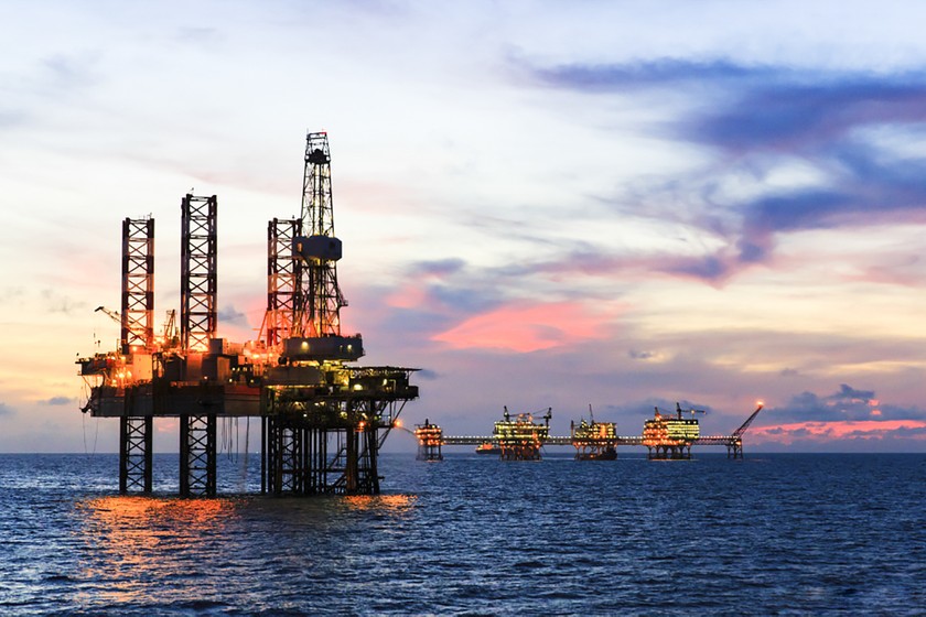 Giàn khai thác dầu khí của Liên doanh Việt - Nga Vietsovpetro. Ảnh Báo Bà Rịa Vũng Tàu